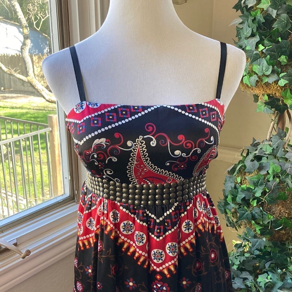 Buffalo David Bitton Floral Embellished Lined Dress Size L